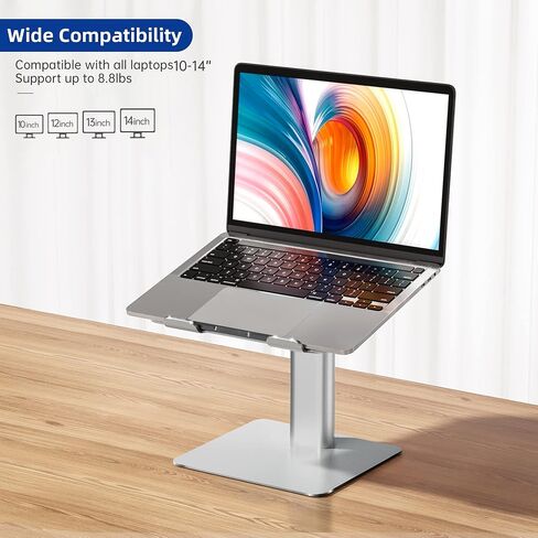 BESIGN LSX6N Laptop Stand, Ergonomic Adjustable Notebook Riser, Computer Holder, Laptop Mount Compatible with 10-15.6" Laptops, Black in Kuwait