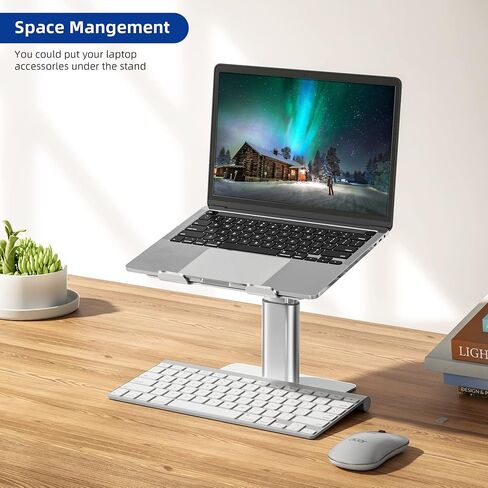BESIGN LSX6N Laptop Stand, Ergonomic Adjustable Notebook Riser, Computer Holder, Laptop Mount Compatible with 10-15.6" Laptops, Black in Kuwait