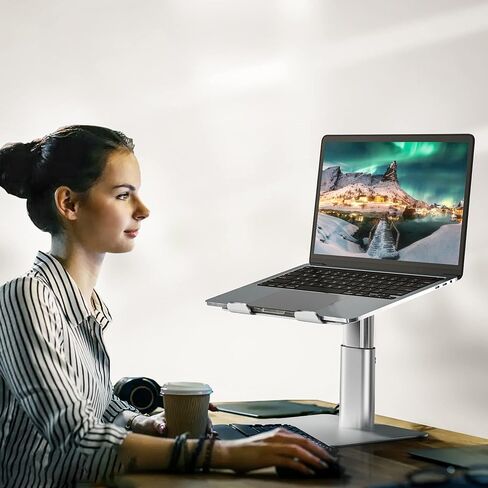 BESIGN LSX6N Laptop Stand, Ergonomic Adjustable Notebook Riser, Computer Holder, Laptop Mount Compatible with 10-15.6" Laptops, Black in Kuwait