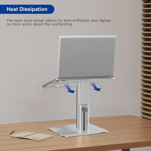 BESIGN LSX6N Laptop Stand, Ergonomic Adjustable Notebook Riser, Computer Holder, Laptop Mount Compatible with 10-15.6" Laptops, Black in Kuwait