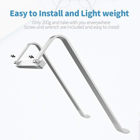 LENRUE Laptop Stand for Desk，Stable MacBook Pro Stand，Ergonomic Aluminum Computer Riser for 12 13 15 16.2 inch ，Computer Cooling Stand for Mac MacBook Pro Air,HP, Dell, More PC Notebook (Silver) in Kuwait