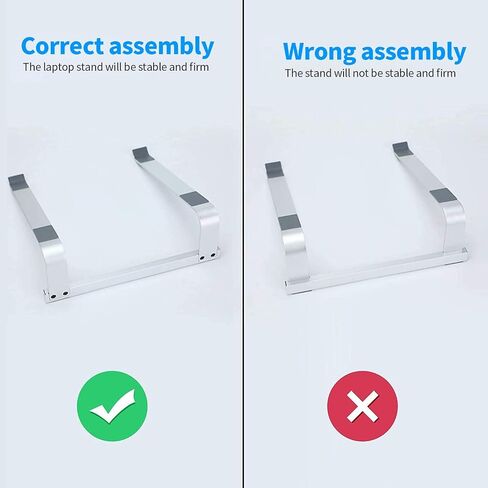 LENRUE Laptop Stand for Desk，Stable MacBook Pro Stand，Ergonomic Aluminum Computer Riser for 12 13 15 16.2 inch ，Computer Cooling Stand for Mac MacBook Pro Air,HP, Dell, More PC Notebook (Silver) in Kuwait