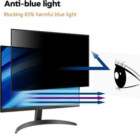 PYS Laptop Privacy Screen 13.3 Inch for HP Dell Samsung Lenovo - Removable Laptop Screen Privacy Shield for 16:9 Widescreen Display - Anti Glare & Blue Light Laptop Screen Filters for Eye Protection in Saudi Arabia