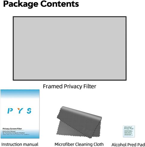 PYS Laptop Privacy Screen 13.3 Inch for HP Dell Samsung Lenovo - Removable Laptop Screen Privacy Shield for 16:9 Widescreen Display - Anti Glare & Blue Light Laptop Screen Filters for Eye Protection in Saudi Arabia