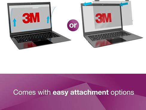 3M High Clarity Privacy Filter for 15.6 Inch Widescreen Laptop with Comply Attachment System for Flip-Share, Reversible Gloss/Gloss, Reduces Blue Light, Screen Protection (HC156W9B) in Saudi Arabia