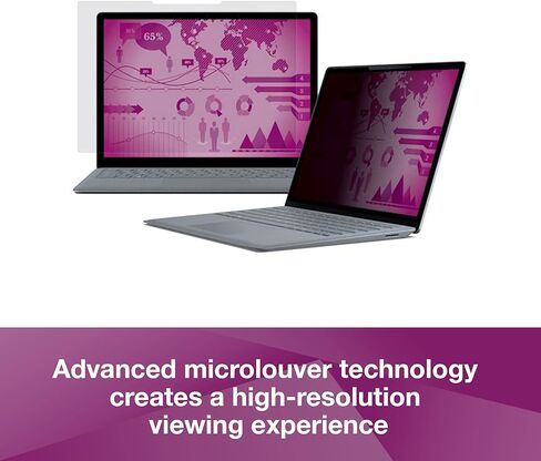 3M High Clarity Privacy Filter for 15.6 Inch Widescreen Laptop with Comply Attachment System for Flip-Share, Reversible Gloss/Gloss, Reduces Blue Light, Screen Protection (HC156W9B) in Saudi Arabia
