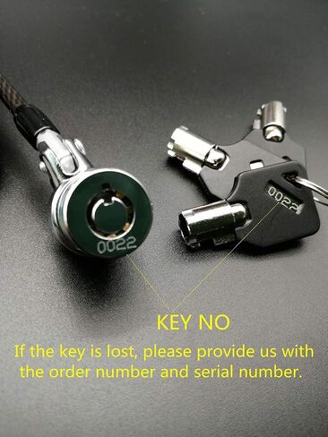 Keyed Alike 5Pack Security Hardware Cable Lock Kit,Retractable Cable Lock Portable Keyed Laptop Lock 5Keys 6.2Ft for Monitors, Laptops, MacBooks, Tablets, iPad,Mac mini, in Kuwait