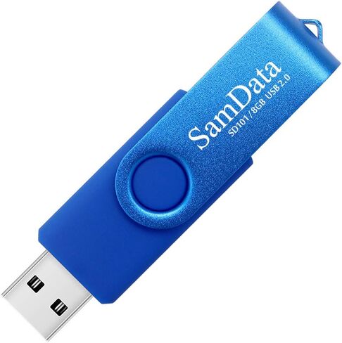 محركات أقراص فلاش USB SamData سعة 32 جيجابايت، 2 حزمة من محركات الأقراص الإبهام سعة 32 جيجابايت، محرك أقراص القفز مع ضوء LED للتخزين والنسخ الاحتياطي (لونان: أسود أزرق) in Kuwait