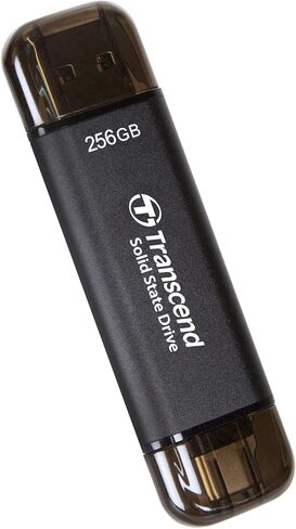 Transcend 1 تيرابايت SSD محمول، ESD310C، USB 10 جيجابت في الثانية مع النوع C والنوع A TS1TESD310C in Kuwait