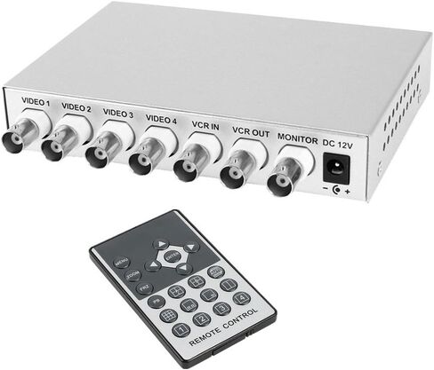 BeElion 4CH Color Video Quad Splitter, CCTV DVR Camera Video Splitter Processor Switch System in Saudi Arabia