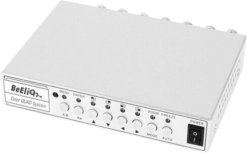 BeElion 4CH Color Video Quad Splitter, CCTV DVR Camera Video Splitter Processor Switch System in Saudi Arabia