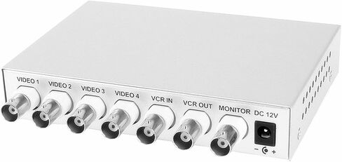 BeElion 4CH Color Video Quad Splitter, CCTV DVR Camera Video Splitter Processor Switch System in Saudi Arabia