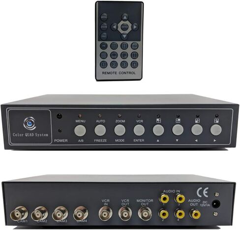 CCTV Camera Pros VM-Q401A CCTV BNC Color Quad Processor | Analog Security Camera Mux | Video Screen Splitter | 4 Channel Multiplexer in Kuwait