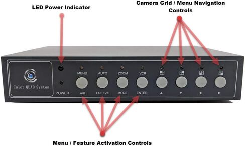 CCTV Camera Pros VM-Q401A CCTV BNC Color Quad Processor | Analog Security Camera Mux | Video Screen Splitter | 4 Channel Multiplexer in Kuwait