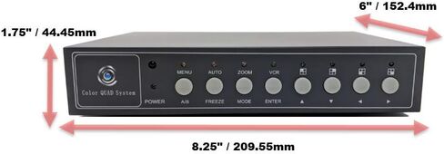 CCTV Camera Pros VM-Q401A CCTV BNC Color Quad Processor | Analog Security Camera Mux | Video Screen Splitter | 4 Channel Multiplexer in Kuwait