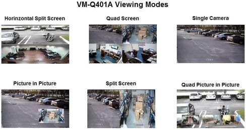 CCTV Camera Pros VM-Q401A CCTV BNC Color Quad Processor | Analog Security Camera Mux | Video Screen Splitter | 4 Channel Multiplexer in Kuwait