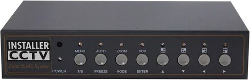 Installer CCTV 4CH Video Color Quad Multiplexer with Loopout, Remote Control and Free 1 Amp Power Adapter in Saudi Arabia