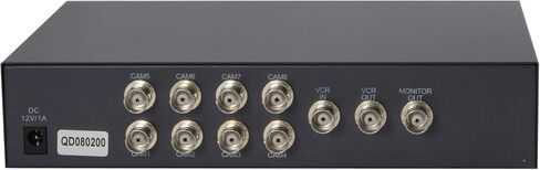 Installer CCTV 4CH Video Color Quad Multiplexer with Loopout, Remote Control and Free 1 Amp Power Adapter in Saudi Arabia