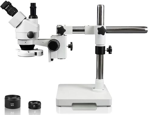 Trinocular Stereo Zoom Microscope 3.5X-90X, 144-LED Light in Kuwait