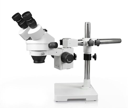 Trinocular Stereo Zoom Microscope 3.5X-90X, 144-LED Light in Kuwait