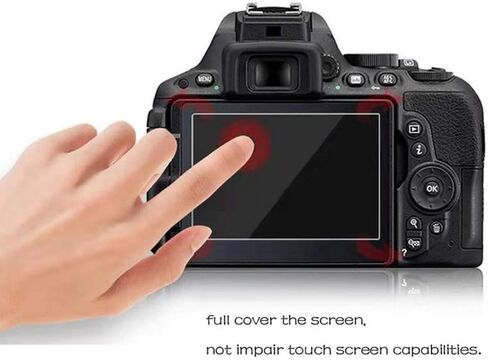 Screen Protector Compatible with Canon EOS M50/200D Digital SLR Camera Tempered Glass Cover Protect Full Cover Edge to Edge Anti-Bubble Scratch-Resistant,with Briquettes Hot Shoe Anti-Drop Belt(3 Pack) in Saudi Arabia