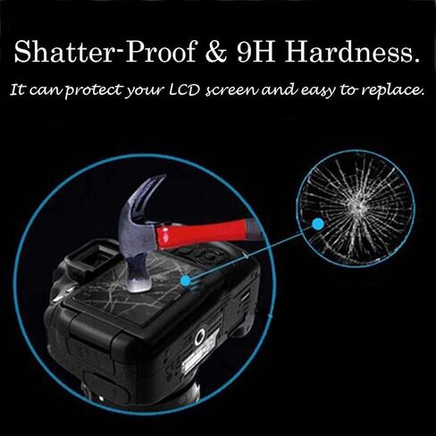 Screen Protector Compatible with Canon EOS M50/200D Digital SLR Camera Tempered Glass Cover Protect Full Cover Edge to Edge Anti-Bubble Scratch-Resistant,with Briquettes Hot Shoe Anti-Drop Belt(3 Pack) in Saudi Arabia
