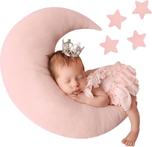 Baby Moon Star Pillow Newborn Posing Pillow Newborn Photography Prop Newborn Photography Posing Pillows Newborn Photography Props Set (Grey) in Saudi Arabia