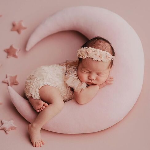 Baby Moon Star Pillow Newborn Posing Pillow Newborn Photography Prop Newborn Photography Posing Pillows Newborn Photography Props Set (Grey) in Saudi Arabia