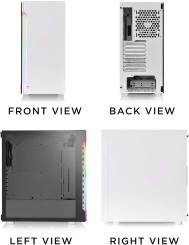 Thermaltake H570 TG Black ATX Mid Tower ARGB Tempered Glass Computer Case Chassis with Mesh Front Panel CA-1T9-00M1WN-00 in Saudi Arabia
