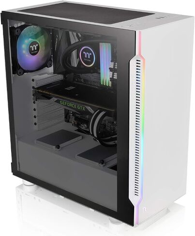 Thermaltake H570 TG Black ATX Mid Tower ARGB Tempered Glass Computer Case Chassis with Mesh Front Panel CA-1T9-00M1WN-00 in Saudi Arabia