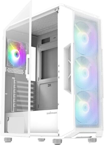 حافظة كمبيوتر مكتبي للألعاب Zalman i3 Neo ATX Mid-Tower RGB، باللون الأسود in Kuwait
