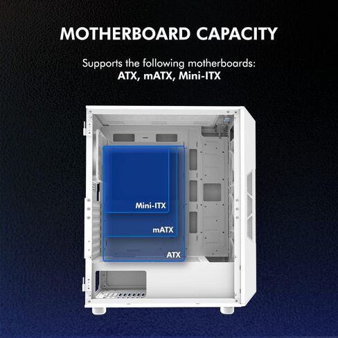 حافظة كمبيوتر مكتبي للألعاب Zalman i3 Neo ATX Mid-Tower RGB، باللون الأسود in Kuwait