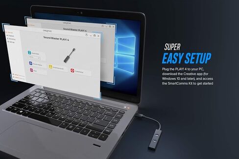 Creative Labs Sound Blaster Play! 3 External USB Sound Adapter for Windows and Mac. Plug and Play (No Drivers Required). Upgrade to 24-Bit 96Khz Playback in Kuwait