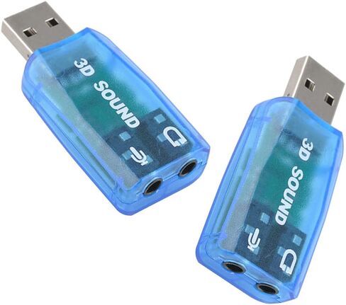 بطاقة صوت ستيريو USB خارجية 5.1 USB 2.0 إلى محول بطاقة صوت ثلاثي الأبعاد قناة افتراضية 5.1 لأجهزة Windows وMac والكمبيوتر الشخصي والكمبيوتر المحمول مع سماعة رأس وميكروفون مقاس 3.5 مم in Kuwait