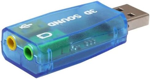 بطاقة صوت ستيريو USB خارجية 5.1 USB 2.0 إلى محول بطاقة صوت ثلاثي الأبعاد قناة افتراضية 5.1 لأجهزة Windows وMac والكمبيوتر الشخصي والكمبيوتر المحمول مع سماعة رأس وميكروفون مقاس 3.5 مم in Kuwait