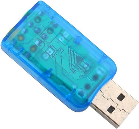 بطاقة صوت ستيريو USB خارجية 5.1 USB 2.0 إلى محول بطاقة صوت ثلاثي الأبعاد قناة افتراضية 5.1 لأجهزة Windows وMac والكمبيوتر الشخصي والكمبيوتر المحمول مع سماعة رأس وميكروفون مقاس 3.5 مم in Kuwait