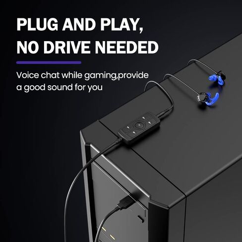 بطاقة صوت USB من BENGOO، محول صوت جاك USB إلى 3.5 مم 7.1 قناة محول صوت خارجي بطاقة صوت ستيريو لسماعات الألعاب ومكبرات الصوت وأجهزة PS4 والكمبيوتر الشخصي والكمبيوتر المحمول وسطح المكتب والنوافذ والتوصيل والتشغيل in Kuwait