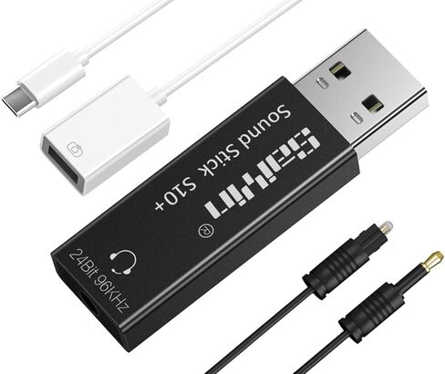 بطاقة صوت، بطاقة صوت USB، USB نوع C/A إلى محول صوت بصري، محول صوت رقمي تناظري 24 بت/96 كيلو هرتز، محول SPDIF مقبس 3.5 ملم، مخرج AUX بطاقة صوت خارجية، مضخم سماعة رأس in Kuwait