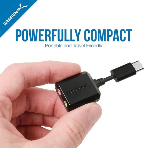 SABRENT USB Type C External Stereo Sound Adapter for Windows and Mac. Plug and Play No Drivers Needed. (AU-MMSC) in Kuwait