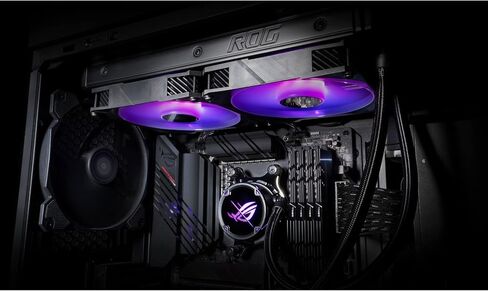 ASUS ROG Strix LC II 360 ARGB All-in-one AIO Liquid CPU Cooler 360mm Radiator, Intel LGA1700, 115x/2066 and AMD AM4/TR4 Support,Triple 120mm 4-pin PWM Addressable RGB Radiator Fans in Kuwait