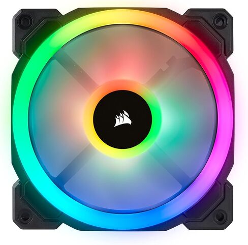 Corsair LL Series LL120 RGB 120mm Dual Light Loop RGB LED PWM Fan Single Pack (CO-9050071-WW) for Desktop,Black, No Controller in Saudi Arabia