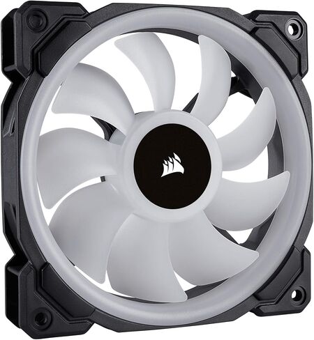 Corsair LL Series LL120 RGB 120mm Dual Light Loop RGB LED PWM Fan Single Pack (CO-9050071-WW) for Desktop,Black, No Controller in Saudi Arabia
