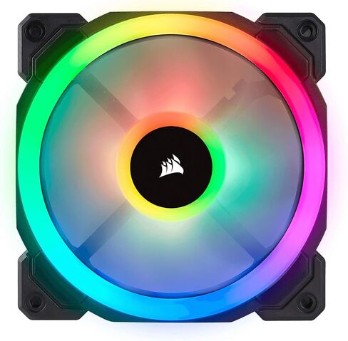 Corsair LL Series LL120 RGB 120mm Dual Light Loop RGB LED PWM Fan Single Pack (CO-9050071-WW) for Desktop,Black, No Controller in Saudi Arabia