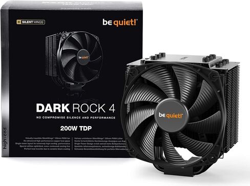 be quiet! Dark Rock Pro 4, BK022, 250W TDP, CPU Cooler Black in Kuwait