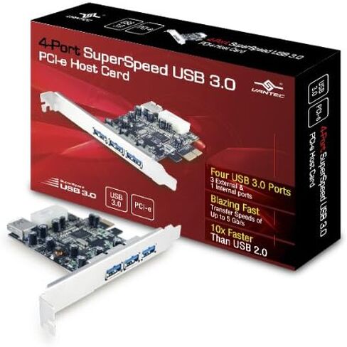بطاقة مضيف Vantec بمنفذين USB 3.1 Gen II Type-A PCIe (UGT-PC370A) in Kuwait