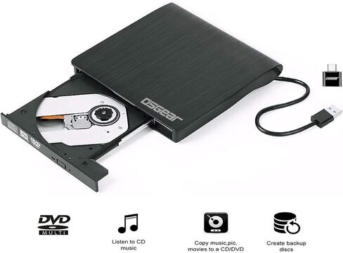 OSGEAR Internal Thickness 12.7mm SATA 8X DVDRW CD DVD RW ROM Recorder Laptop Replacement PC Mac Tray Loading Drive in Kuwait