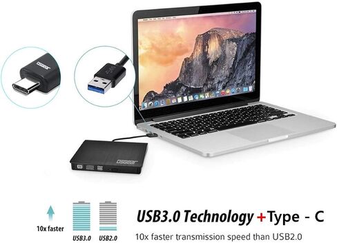OSGEAR Internal Thickness 12.7mm SATA 8X DVDRW CD DVD RW ROM Recorder Laptop Replacement PC Mac Tray Loading Drive in Kuwait