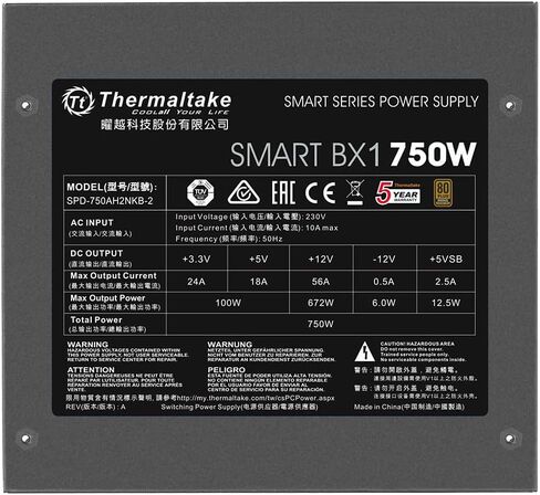 Thermaltake Toughpower GX2 80+ Gold 600W SLI/Crossfire Ready Continuous Power ATX 12V V2.4/EPS V2.92 Non Modular Power Supply 5 Year Warranty PS-TPD-0600NNFAGU-2 in Kuwait