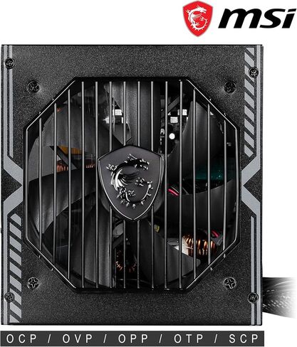 MSI MAG A550BN Gaming Power Supplyr - 80 Plus Bronze Certified 550W - Compact Size - ATX PSU in Saudi Arabia