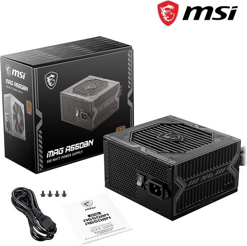 MSI MAG A550BN Gaming Power Supplyr - 80 Plus Bronze Certified 550W - Compact Size - ATX PSU in Saudi Arabia